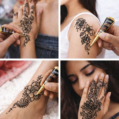 1/3/12pcs henna, brown, black, red, henna, temporary henna ,semi-permanent henna henna art