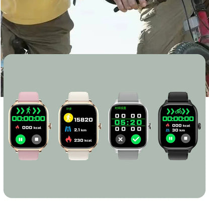 NEW 2.01'' Smartwatch Fitness Tracker Clock Sports Smartband Blood Pressure Monitor Smart Watches for Men Women IOS Android 2026