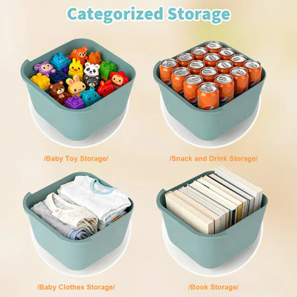 6/5 Tier Drawer Storage Cabinet Stackable Dustproof Storage Organizer with Wheels Floor-standing Storage Box Office Supplies