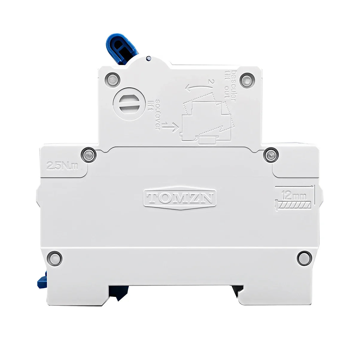 TOMZN 2P AC MCB TOB1-63 C Type 230/400V~ 50Hz/60Hz Mini Circuit Breaker 6A 10A 16A 20A 25A 32A 40A 50A 63A