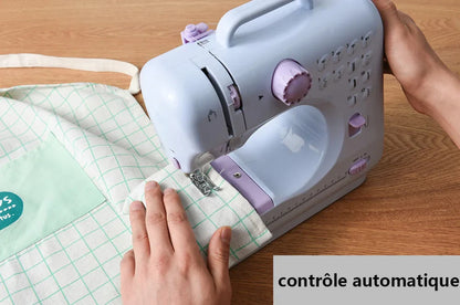 Inne Portable Sewing Machine Mini Electric Household Crafting Mending Overlock 12 Stitches with Presser Foot Pedal Beginners