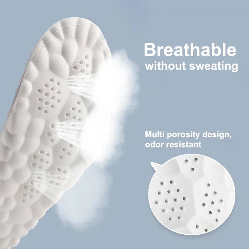 1Pair/2Pairs/4Pairs High Elasticity Latex Sport Insoles Soft Shoe Pads Arch Support Orthotic Insoles Breathable Deodorant Insole
