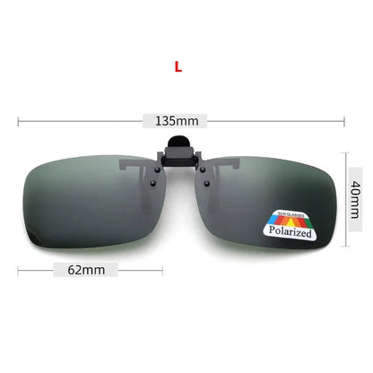 4 Color Grey Lenses Polarized Sunglasses Clip On Flip Up UV 380 Driving Fishing Night Vision Glasses Clips