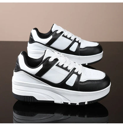Four wheel roller shoes Boys girls walking shoes Casual outdoor sports slide and shrink school students pulleys shoes sneakers