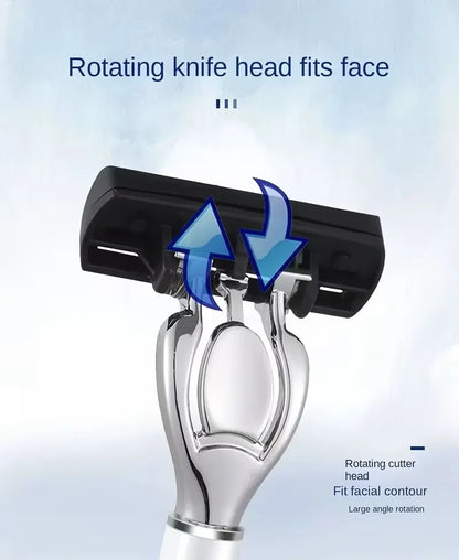 3/6/12 Pcs/ High Quality Man Safety Razor Blade 6 Layer German Stainless Steel Shaving Cartridges Compatible Mach Shaver
