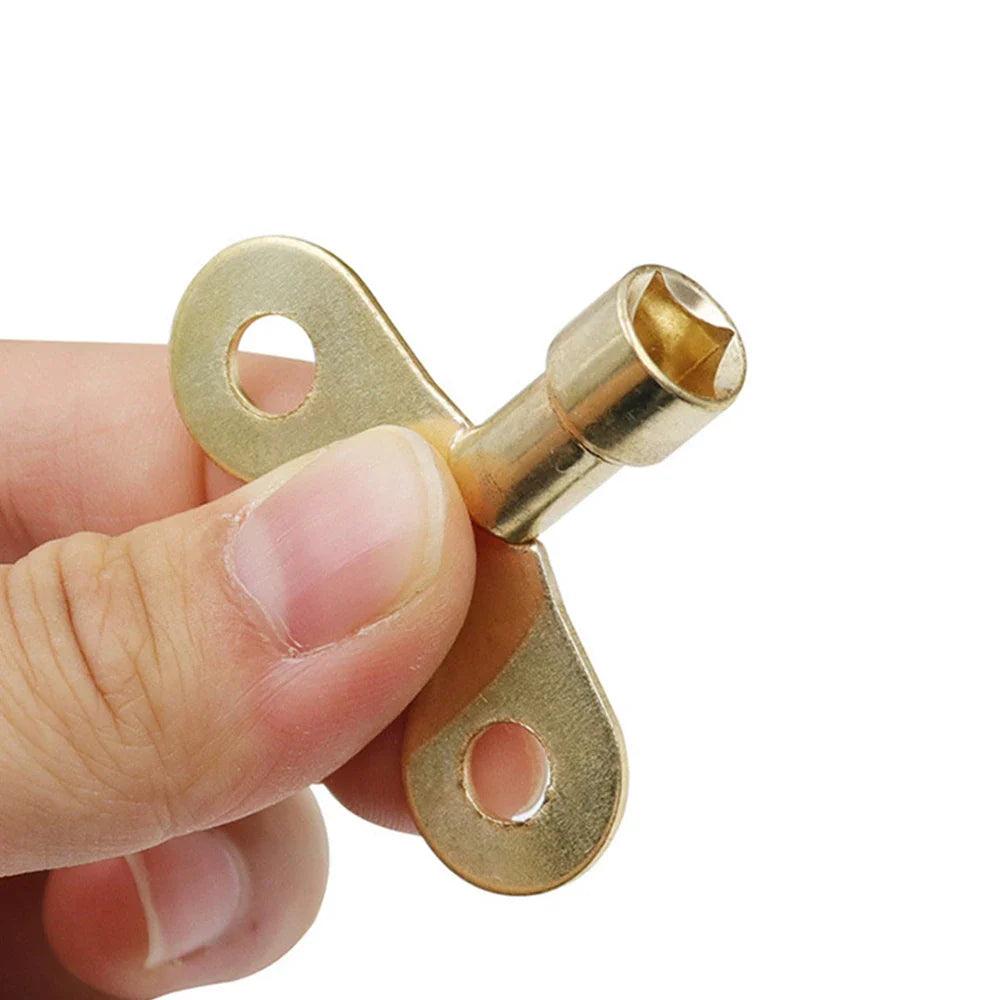 4Pcs Plumbing Hole Faucet Key Radiator Water Valve Tap 6mm Square Socket Special Lock Wrench Iron For Air Valve Plumbing Tool