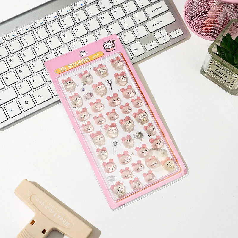 Cartoon Sticker 3D Stickers Aesthetic Sticker DIY Scrapbook Decal Decorations Party Favor ボンボン ドロップシール