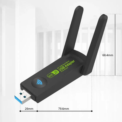 1300Mbps USB3.0 WiFi Adapter Dual Band 2.4G+5Ghz Wireless WiFi Dongle Antenna USB Ethernet Network Card Receiver for PC Desktop