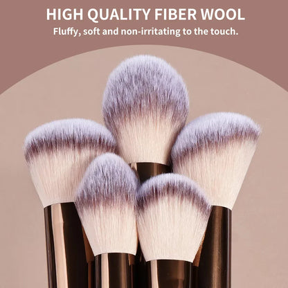 13PCS Makeup Brush Set Foundation Concealer Powder Eyeshadow Blush Brush Kabuki Blending Cosmetic Beauty Tool for Face