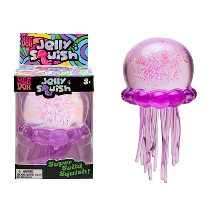 NEW Trending Nee Doh Jellyfish & Cube Squish Toy - Soft Jelly Squeeze Stress Relief Fidget, Sensory NeeDoh for Kids & Adults @！