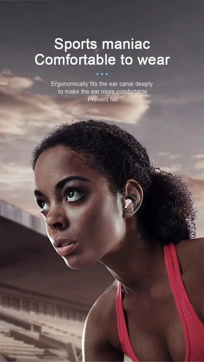 TWS Bluetooth Headphone Wireless Earphone Stereo Headset sportEarbuds microphone with charging box forsmartphone