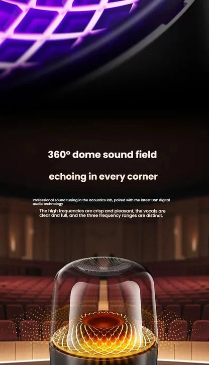 Glaze 5 Subwoofer Bluetooth 5.3 Audio Breathing Lamp Speakers Hi-Fi Acoustic Wireless Soundbar Portable Speaker for Home Theater
