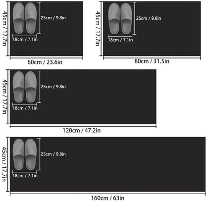 Long strip diatom mud kitchen carpet simple printed non-slip mat bathroom absorbent foot mat door mat