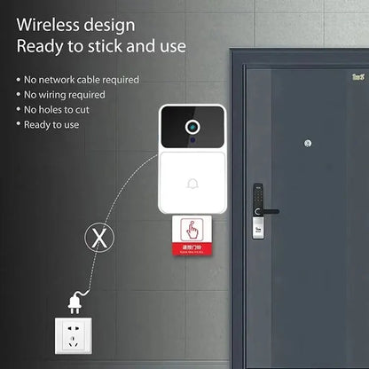 Wireless WiFi Video Doorbell for Home Security - HD Camera, Night Vision, Two-Way Intercom & Voice Change Feature