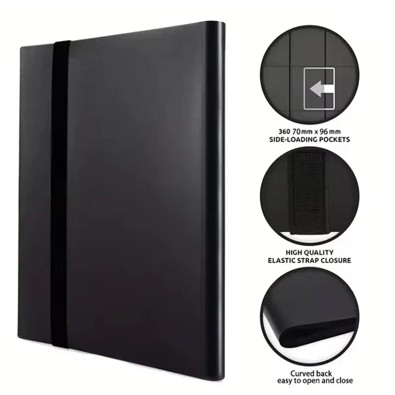 1Pc Card Binder 160/360/480 Trading Card Holder Book PP Cover Binder For Cards Durable Side Loading Card Book With Gaming Cards