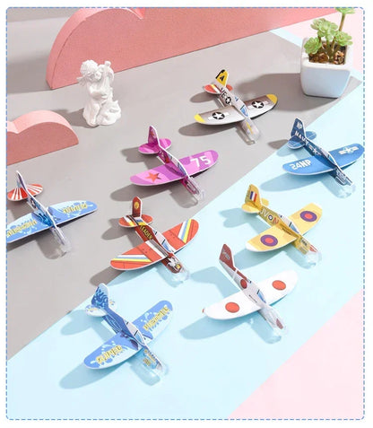 20-100 Pcs/Bag Gliders Planes Foam Assemble Airplane Toys Kids Birthday Gifts Party Favors Children School Prizes Goodie Fillers
