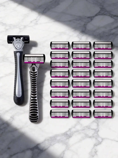 3/6/12 Pcs/ High Quality Man Safety Razor Blade 6 Layer German Stainless Steel Shaving Cartridges Compatible Mach Shaver