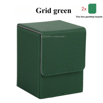 Trading Card Storage Box for 100+Single Sleeved Cards with 2 Dividers Commander Deck Box Compatible with Mtg Card Case