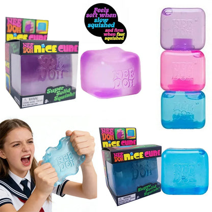 NeeDoh Jellyfish Ice Pop Cube Squishy Toy Stress Relief Toys Cute Healing Squishy Sensory Toys
