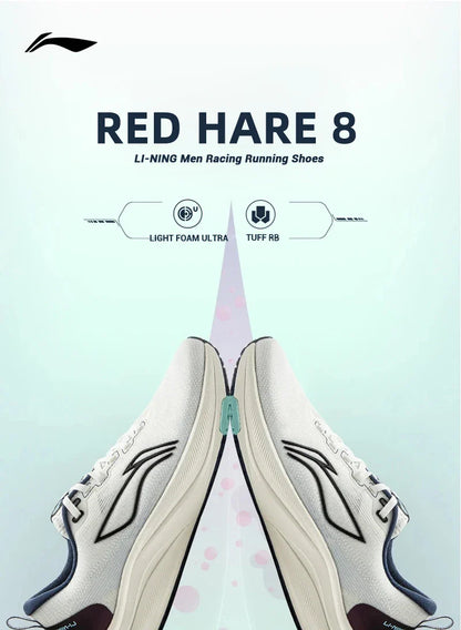 Li-Ning Men's RED HARE 8 Racing Running Shoes LIGHT FOAM ULTRA Reflective Cushion Stable Shoes LiNing Light Sneakers ARPV001