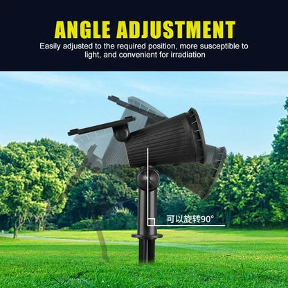 9 LED Solar Spot Lights Outdoor RGB Solar Landscape Lights IP65 Waterproof Brightness Adjustable for Garden Yard Palm Trees