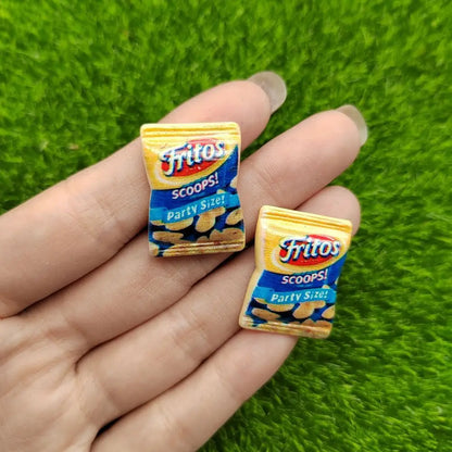 8pcs Assorted Resin Dollhouse Miniature Food Chips Snack Bag for Blyth ob11 Doll Accessories Toy