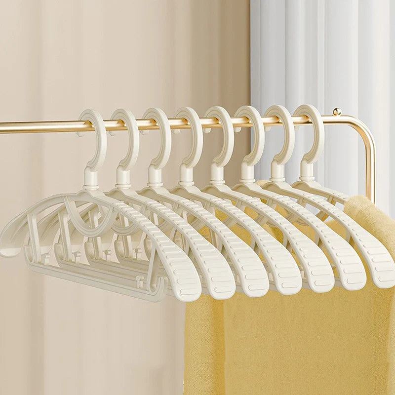 Thiened Wide Oulder Clothes Hanger Home Anti-Slip Hanging Clothes Hanger Large Size Plastic Rotatable Clothes Hangers Organizer