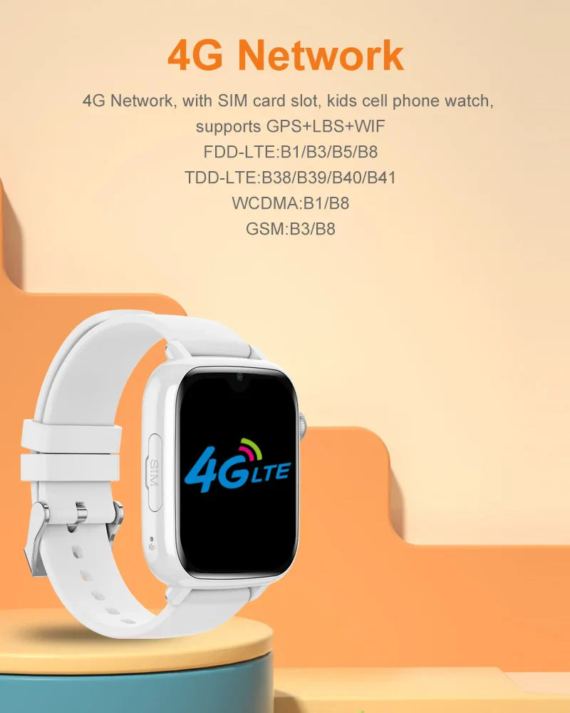 4G Smart Watch Kids GPS WIFI Video Call SOS APP Download Child Smartwatch Camera Monitor Tracker Location Phone Watch