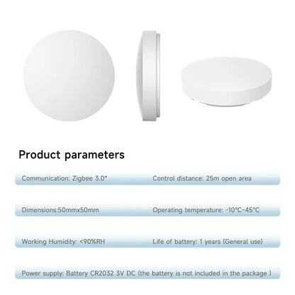 Tuya ZigBee Smart Button Scene Switch Wireless Remote One Key Controller Multi-scene Linkage Switch Google Alexa Voice Assistant