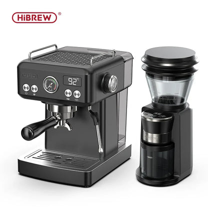 HiBREW H10A Black Espresso Machine Temperature Volume Pre Brewing Adjustable 58mm Portafilter Cappuccino Coffee Maker