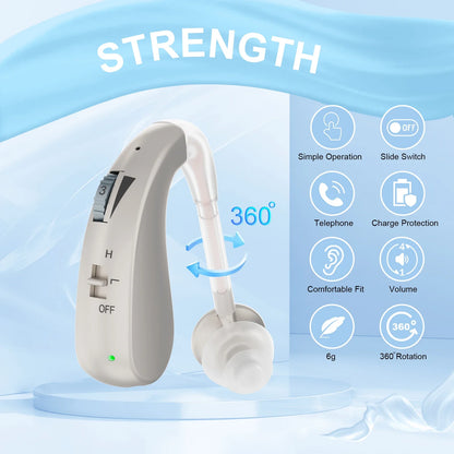 HeariRechargeable Hearing Aids for Seniors with Noise Cancelling,Hearing Loss Hearing Amplifiers,Digital Hearing Aids
