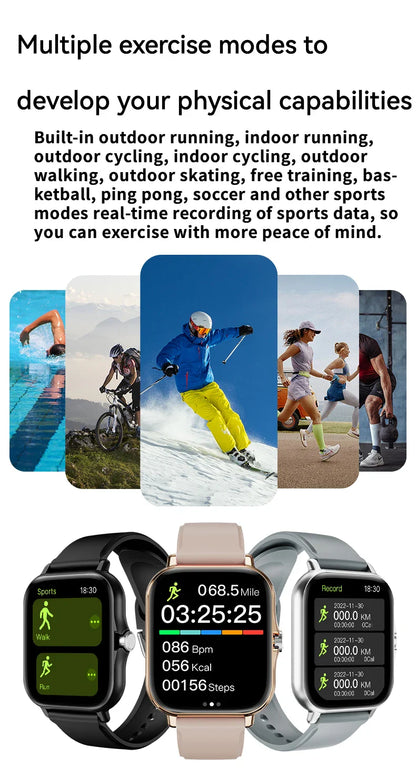 LAXASFIT 2026 Smart Watch 1.83 Inch HD Display Answer Make Call Message Preview Sport Modes DIY Dial Weather Forecast Men Women