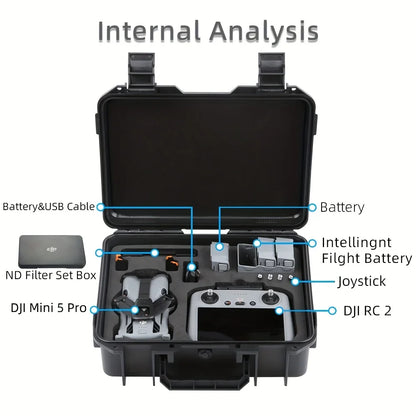 Suitable for DJI 5 Pro Storage Case, 5 Pro Explosion-Proof Case, Portable Hard-Shell Large Capacity Case