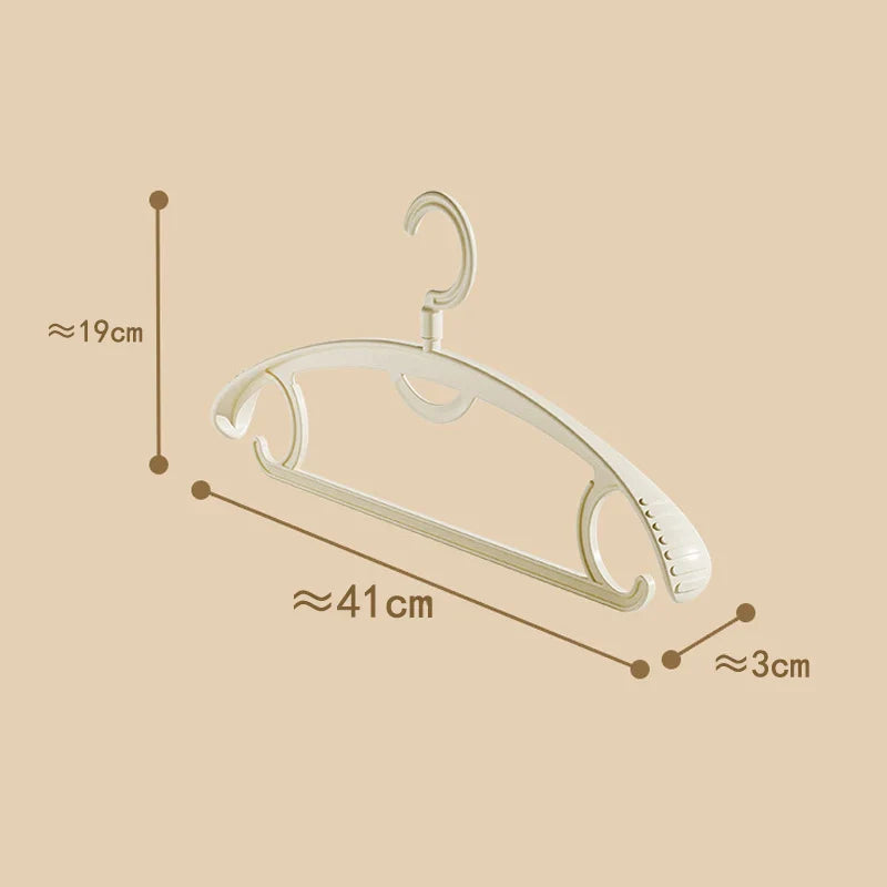Thiened Wide Oulder Clothes Hanger Home Anti-Slip Hanging Clothes Hanger Large Size Plastic Rotatable Clothes Hangers Organizer