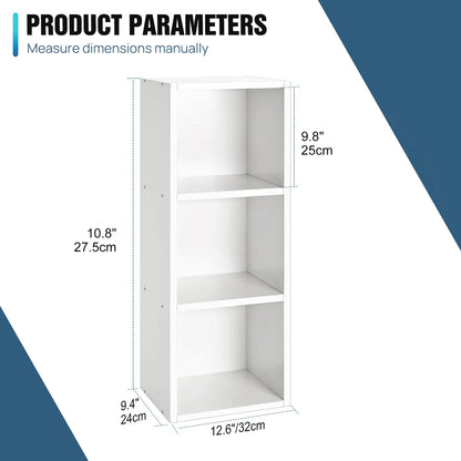 Cube Bookcase, 5 Tier Storage Cabinet, Wooden Display Shelf, Floor Standing Cabinet, Office, Living Room, Bedroom Furniture