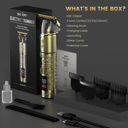 SEJOY Electric Hair Clipper for Men Professional Hair Cutting Machine Adjustable Precision  Adults Kids Cordless Hair Trimmers