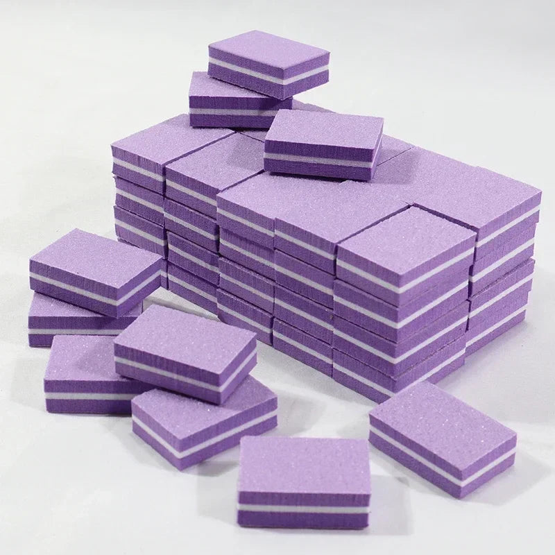 10-100psc Mini Buffing Sanding Files Block Pedicure Care Nail Art Buffer Polish Manicure Pedicure Nail File Tools Nail Charm new
