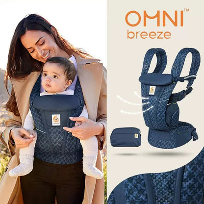 Ergobaby All Carry Positions Breathable mesh baby carrier, enhancing lumbar support and airflow (7-45 pounds)