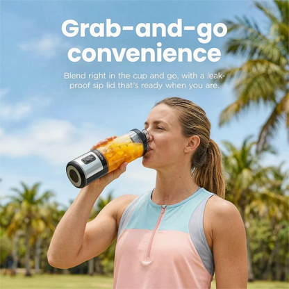 Portable Ice-Crushing Blender,  600ml High-Speed Blending for Smoothies, , Shakes, Food Prep, and Frozen Blending
