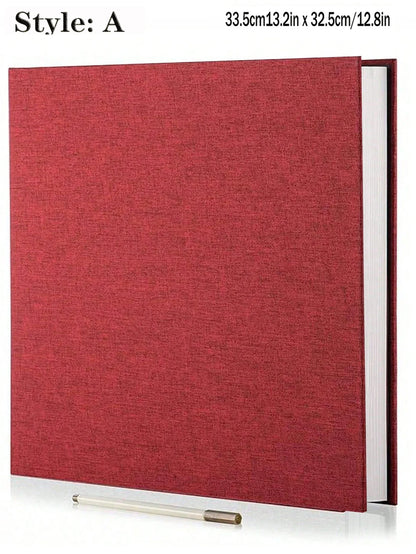 1pc Linen Photo Album Self Adhesive Scrapbook Album for 2x3 4x6 5x7 8x10 Pictures DIY Photo Book Birthday Gifts for Women Mom