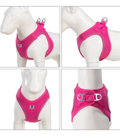 Dog Harness Leash Set for Small Medium Dog Adjustable Reflective Puppy Cat Harness pet Vest Chihuahua Dachshund Outdoor Walking