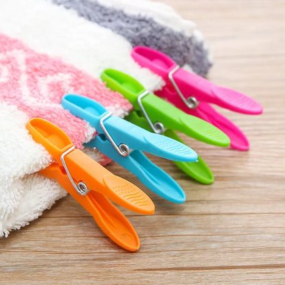 48/24Pcs Clothespins Hanging Pegs Clips Plastic Hangers Racks Laundry Clothes Pegs Clamps Towel Clips Home Storage Hooksks