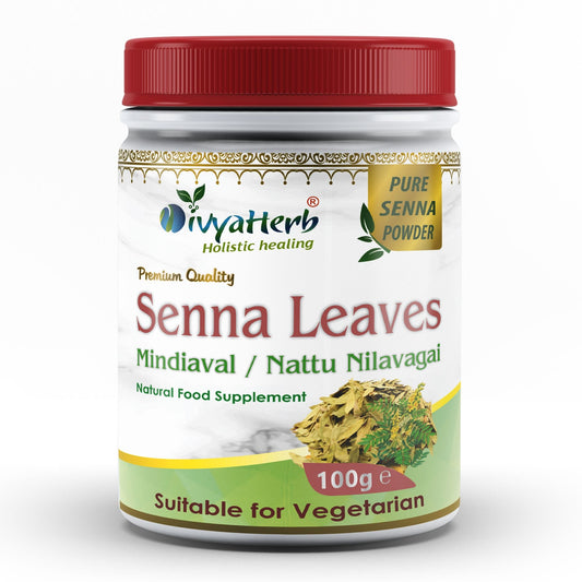 DivyaHerb Senna Leaves Powder 100 gram - Bowel Regularity Support