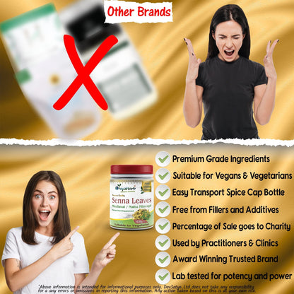 DivyaHerb Senna Leaves Powder 100 gram - Bowel Regularity Support