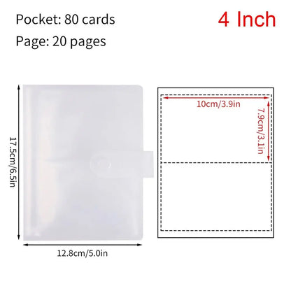 New Collect Book Photo Album 80/160 Slots PVC Picture Card Holder Transparent 3/4/5/6 Inch Photocard Holder Idol Star