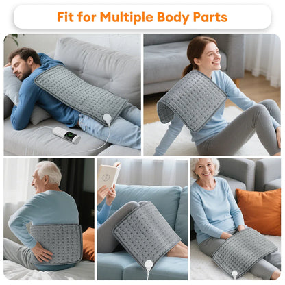 30*60cm Electric Heating Pads for Back Neck Shoulder Home Office Washable Winter Warm Blanket 4 Timer 9 Temperature Control