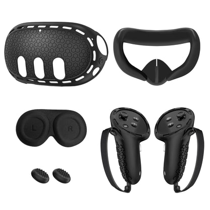 VR Accessories for Meta Quest 3, 4 in 1 Silicone Protective Case Set for Quest 3,Controller Grip Cover,VR Shell Cover,Face Cover