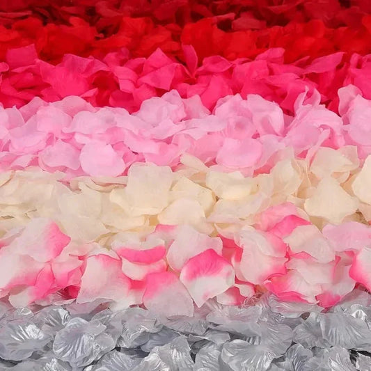 Artificial Silk Rose Petals Multicolor Simulation Fake Rose Petal for Valentines Day Wedding Christmas New Year Party Decoration