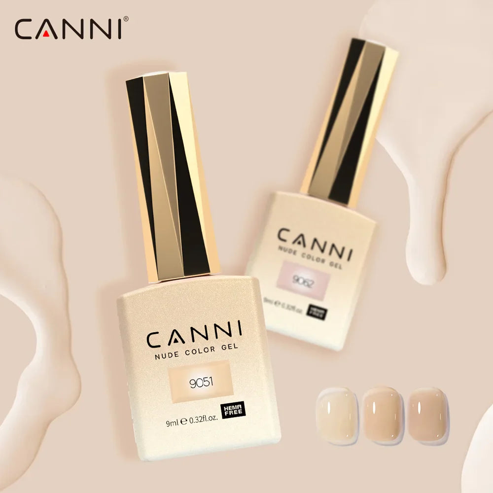 Canni Nail Gel Polish Jelly Nude Color HEMA FREE TPO FREE 9ml Transparent Semi Permanent Natural Nude French Nail Gel Lacquer