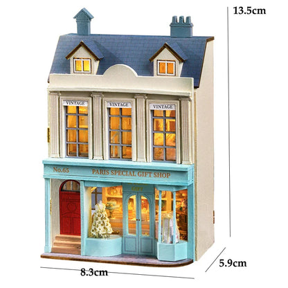 DIY Wooden Doll Houses Mini Assembly Handmade Small House Creative Scene Decoration DollHouse For Toys Birthday Gifts